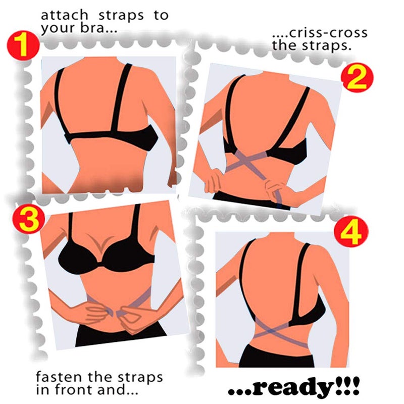 YARBAR Low Back Bra Converter Bra Extender 2 Hook for Women Backless Dress - Image 5